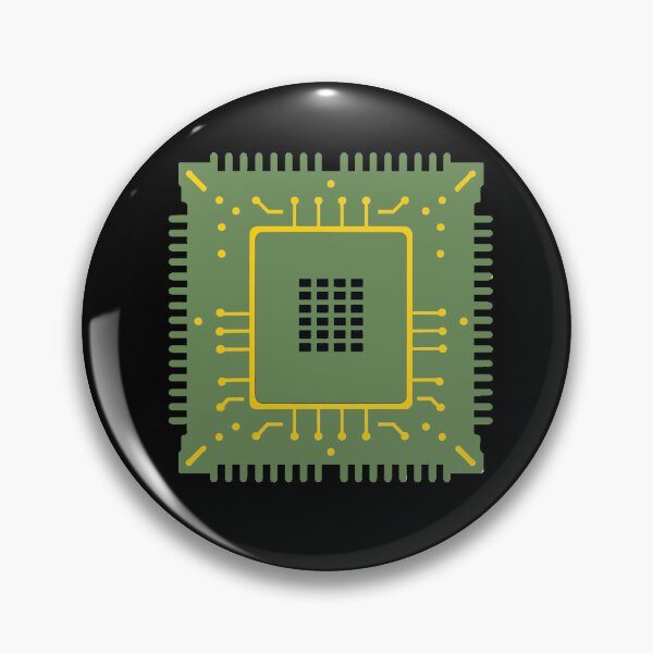 Item preview, Artistic Colourful CPU in Retro PCB Green, Gold and Black designed and sold by Andrew Frelas.