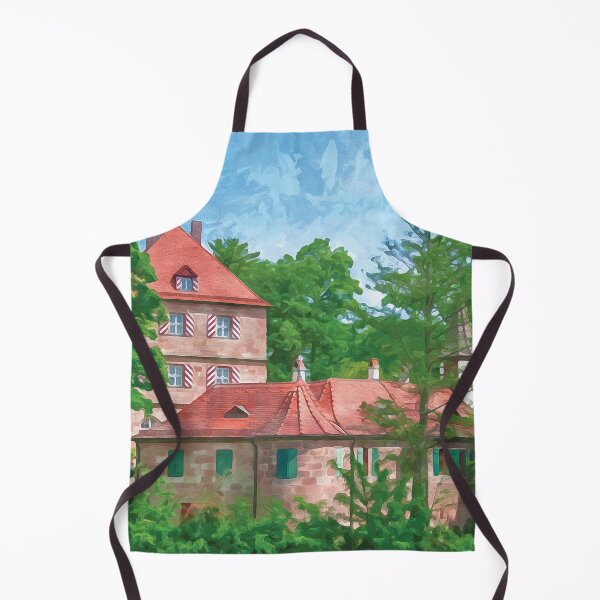 Item preview, Medieval water castle in watercolor designed and sold by Intermundium.