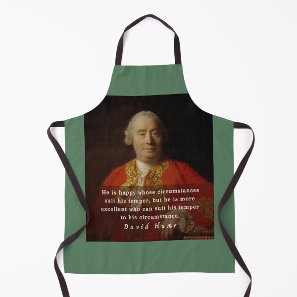 Item preview, David Hume portrait and quote: He is happy whose circumstances suit his temper, but he is more excellent who can suit his temper to his circumstance. designed and sold by artbleed.