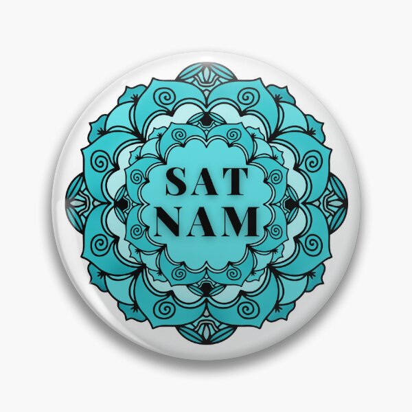 Item preview, Sat Nam Mantra Chanti Mandala Yoga Namaste Turquoise Flower Meditation Kundalini designed and sold by HelenGie.