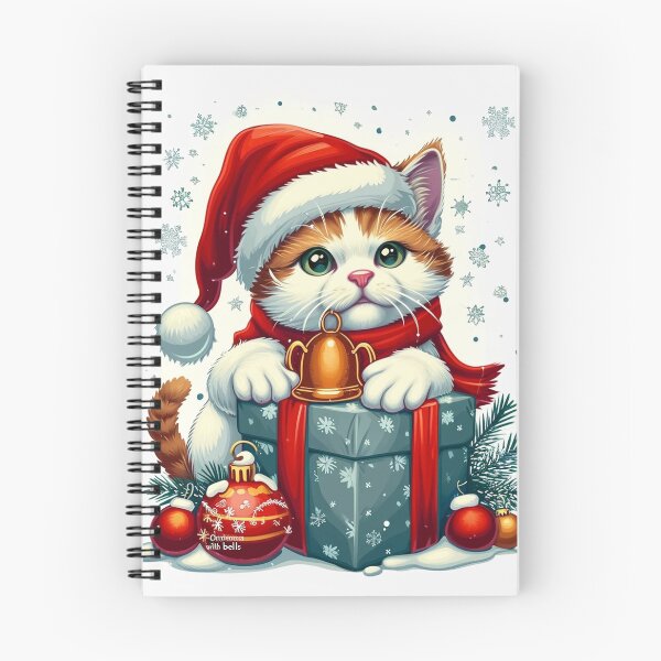 Item preview, Christmas Kitten with Bells: Holiday Joy designed and sold by griffinequals0c.