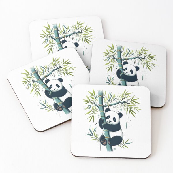 Item preview, Cute Panda on Bamboo Tree, Cute baby Panda designed and sold by TrueArtVibes.