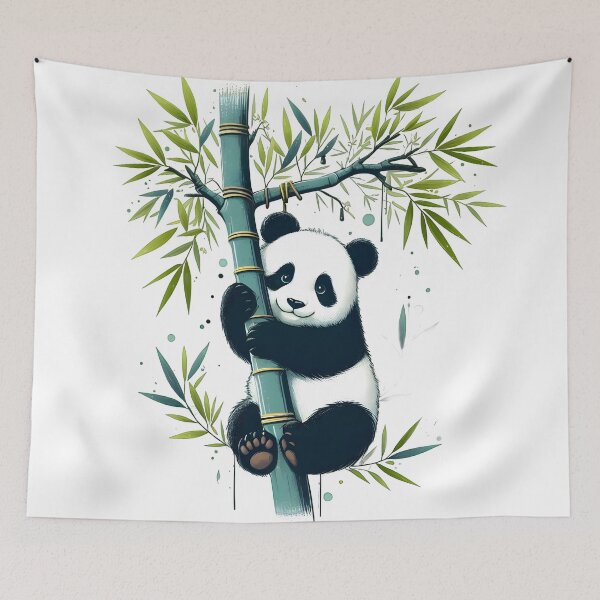 Item preview, Cute Panda on Bamboo Tree, Cute baby Panda designed and sold by TrueArtVibes.