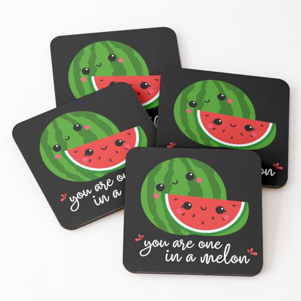 Item preview, Adorable Melon Duo: "One in a Melon" Pun Design designed and sold by Ingridpd.