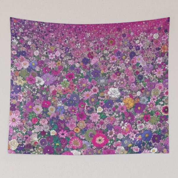 Item preview, Field of Purple Wildflowers designed and sold by kansaikate.