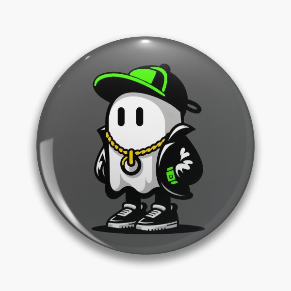 Item preview,  Cartoon Ghost StreetWear Green on Gray designed and sold by Andrew Frelas.