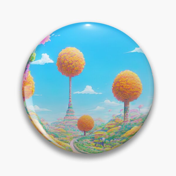 Artikelvorschau, Bunte Frühlings Fantasie Traum Landschaft mit Pink, orange, grün and Pfirsich farben, sowie rot entworfen und verkauft von depthsofthemind.