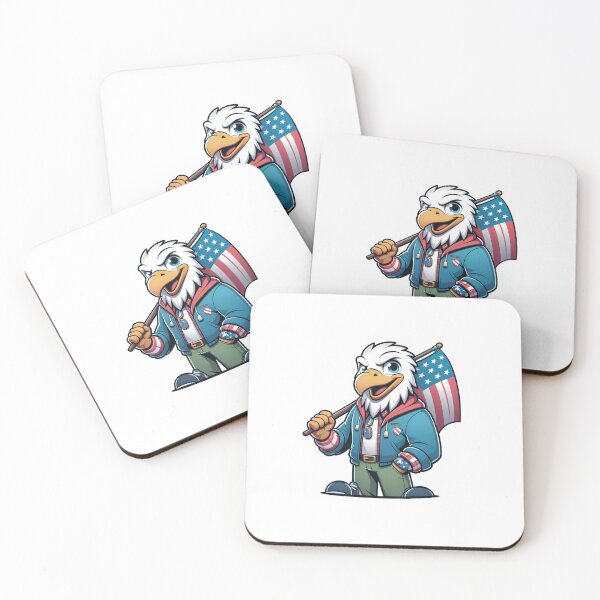 Item preview, Proud American Bald Eagle with American Flag  designed and sold by irek07.