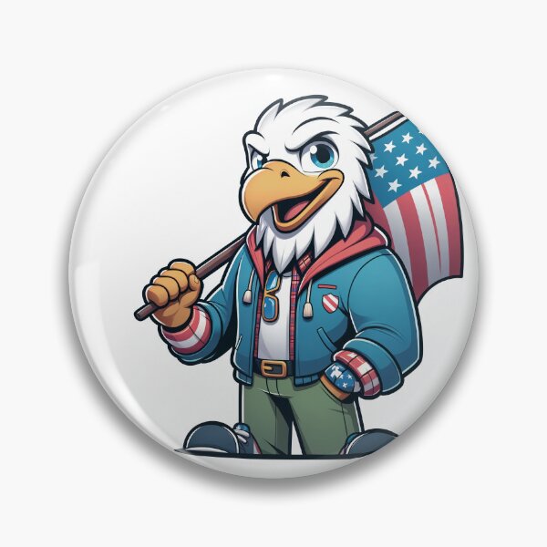 Item preview, Proud American Bald Eagle with American Flag  designed and sold by irek07.
