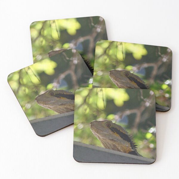 Item preview, The head of a water dragon seen against a backdrop of leaves. designed and sold by EAnneH.