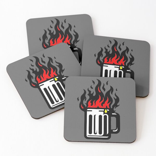 Item preview, Glass Mug on Fire Artistic Red On Gray designed and sold by Andrew Frelas.