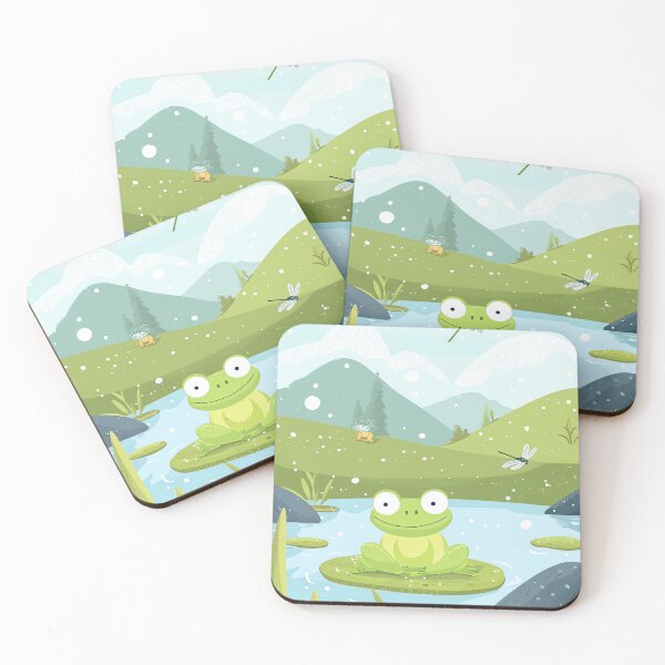 Item preview, Colorful Frog Pond designed and sold by cute-animals99.