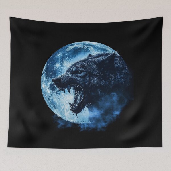 Item preview, Werewolf Blue Moon Wolf Full Moon on Halloween Costume Scary designed and sold by TataGra.