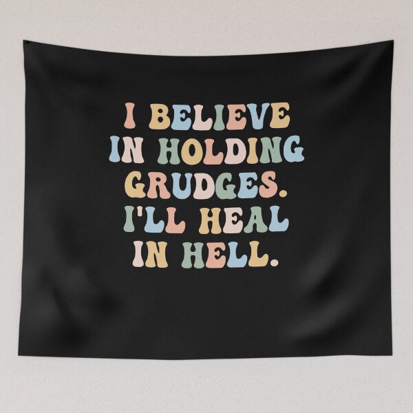 Item preview,  I Believe In Holding Grudges I'll Heal In Hell Rainbow Heart designed and sold by Pitchou07.
