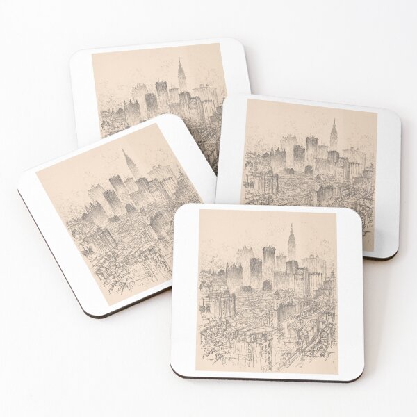 Item preview, Sketch of a city full of skyscrapper - Architectural Sketch designed and sold by SLGA-Designs.