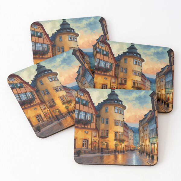 Item preview, Evening Glow on Cobblestone Streets designed and sold by Vitalka-uk.