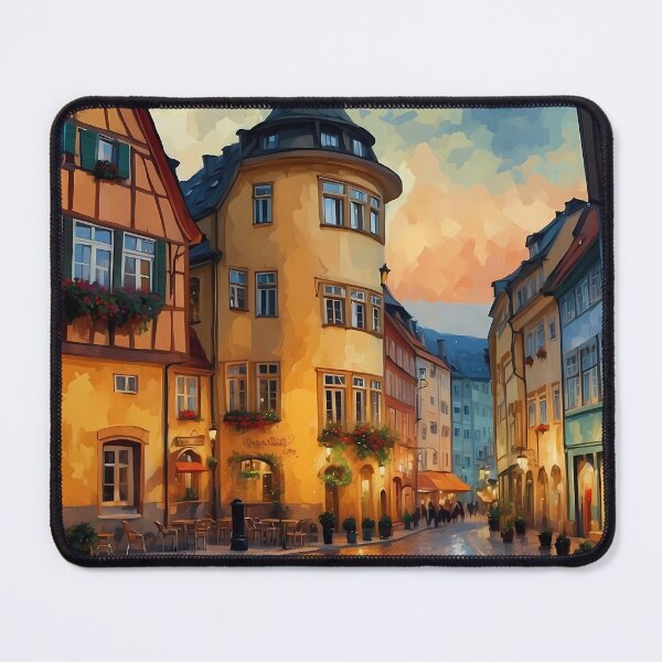 Item preview, Evening Glow on Cobblestone Streets designed and sold by Vitalka-uk.