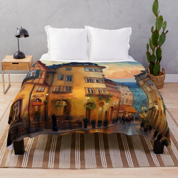 Item preview, Evening Glow on Cobblestone Streets designed and sold by Vitalka-uk.