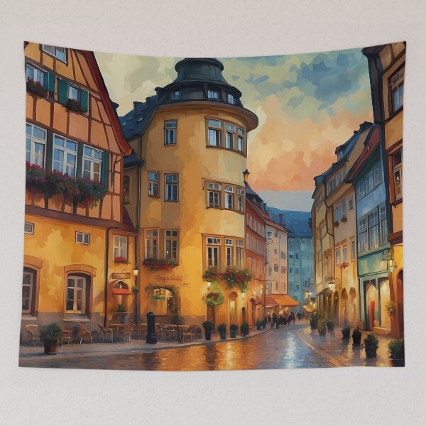 Item preview, Evening Glow on Cobblestone Streets designed and sold by Vitalka-uk.