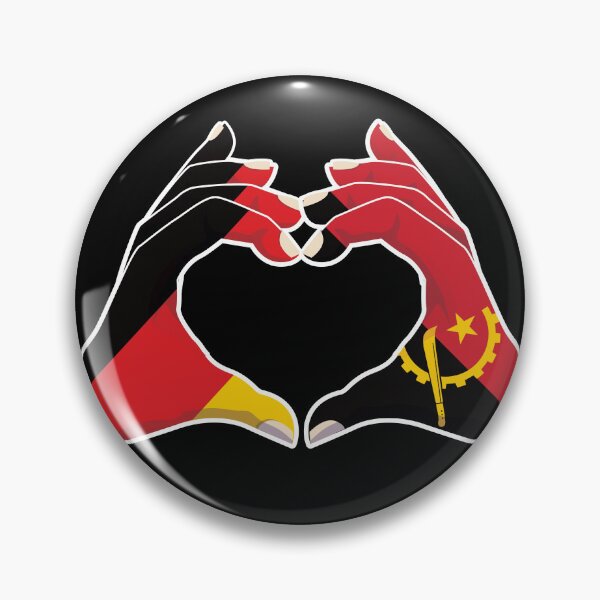 Item preview, Angola Angolan Germany German Love Heart Peace designed and sold by FlagX.