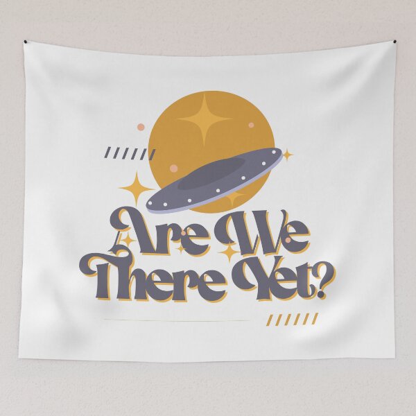 Item preview, Are We There Yet? Retro Vintage Humor: Nostalgic 80s and 70s UFO Adventures with Funny Aliens and Vintage Travel Vibes designed and sold by artworkathome.