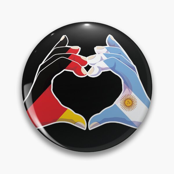Item preview, Argentina Argentine Argentinean Argentinian Germany German Love Heart Peace designed and sold by FlagX.