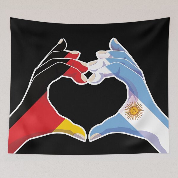 Item preview, Argentina Argentine Argentinean Argentinian Germany German Love Heart Peace designed and sold by FlagX.