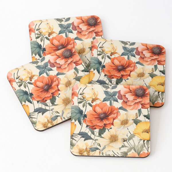 Item preview, Red, Yellow and White Flowers, Artistic Representation, Realistic and Detailed Style designed and sold by celiacreatec.