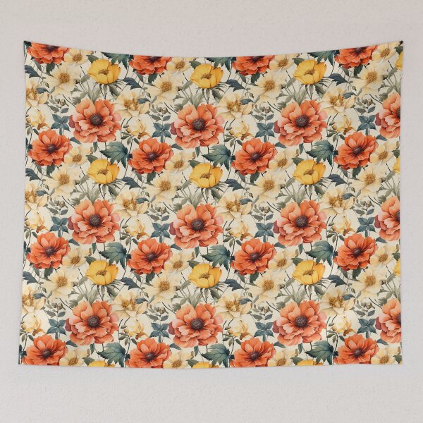 Item preview, Red, Yellow and White Flowers, Artistic Representation, Realistic and Detailed Style designed and sold by celiacreatec.