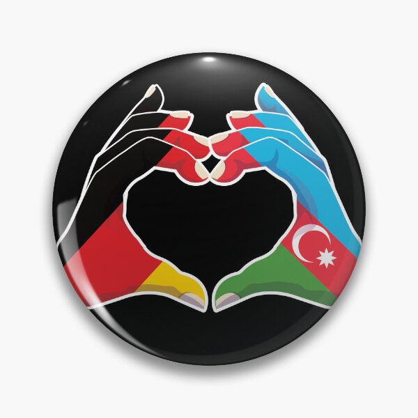 Item preview, Azerbaijan Azerbaijani Germany German Love Heart Peace designed and sold by FlagX.