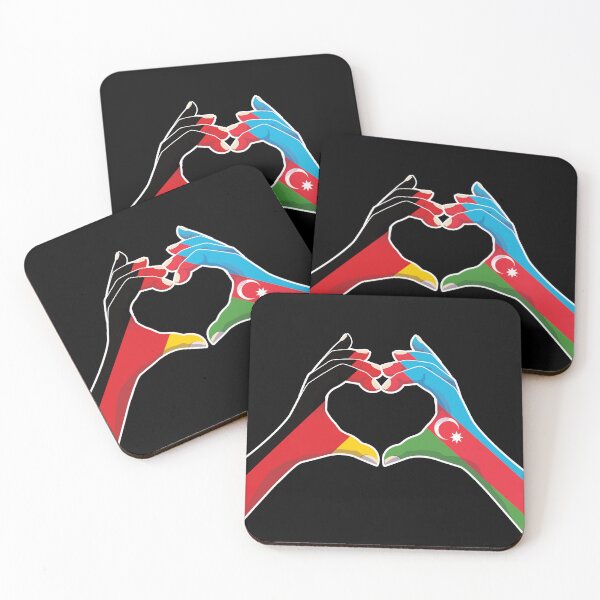 Item preview, Azerbaijan Azerbaijani Germany German Love Heart Peace designed and sold by FlagX.