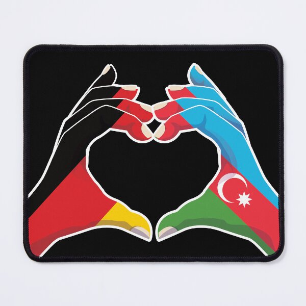 Item preview, Azerbaijan Azerbaijani Germany German Love Heart Peace designed and sold by FlagX.