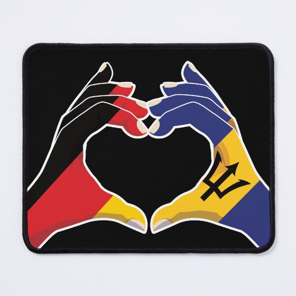 Item preview, Barbados Barbadian Germany German Love Heart Peace designed and sold by FlagX.