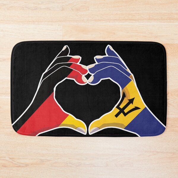 Item preview, Barbados Barbadian Germany German Love Heart Peace designed and sold by FlagX.