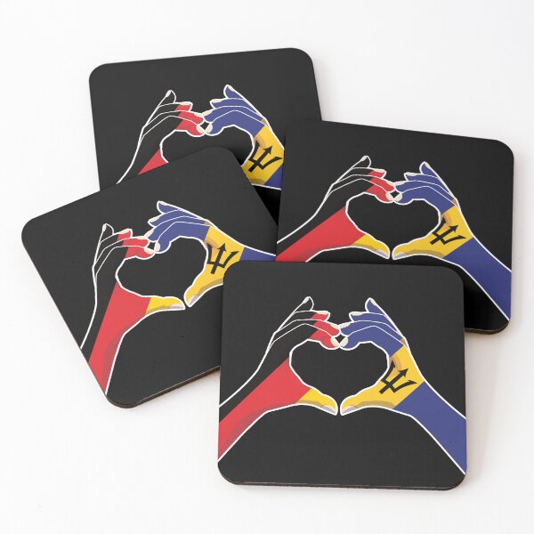 Item preview, Barbados Barbadian Germany German Love Heart Peace designed and sold by FlagX.