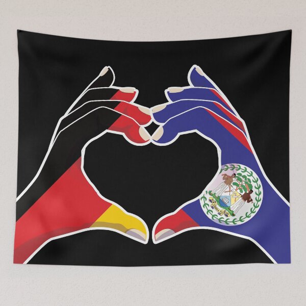 Item preview, Belize Belizean Germany German Love Heart Peace designed and sold by FlagX.