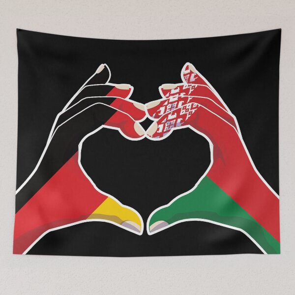 Item preview, Belarus Belarusian Belarussian Germany German Love Heart Peace designed and sold by FlagX.