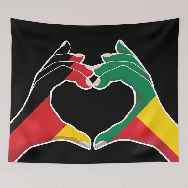 Item preview, Benin Beninese Germany German Love Heart Peace designed and sold by FlagX.