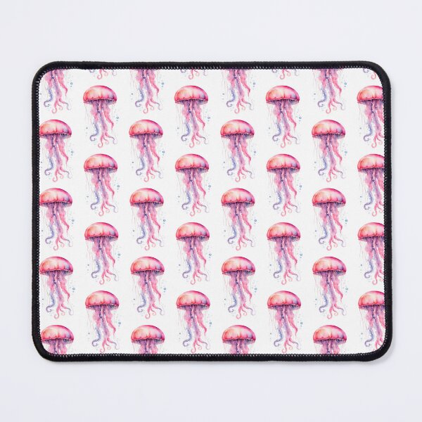 Item preview, Colorful Watercolor Pink Jellyfish designed and sold by anyasevchenko.