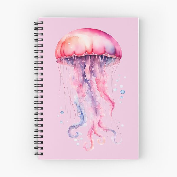Item preview, Colorful Watercolor Pink Jellyfish designed and sold by anyasevchenko.