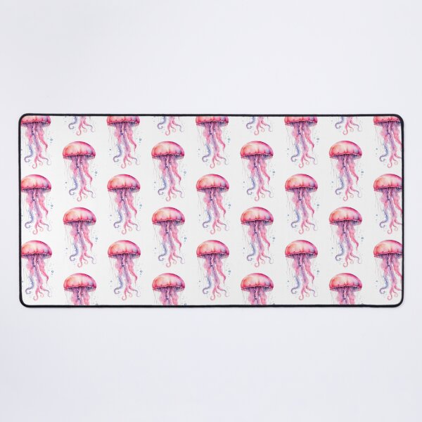 Item preview, Colorful Watercolor Pink Jellyfish designed and sold by anyasevchenko.