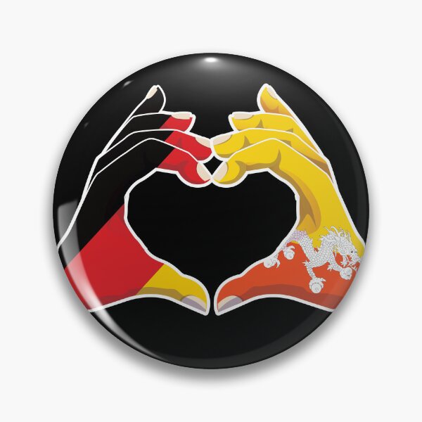 Item preview, Bhutan Bhutanese Germany German Love Heart Peace designed and sold by FlagX.