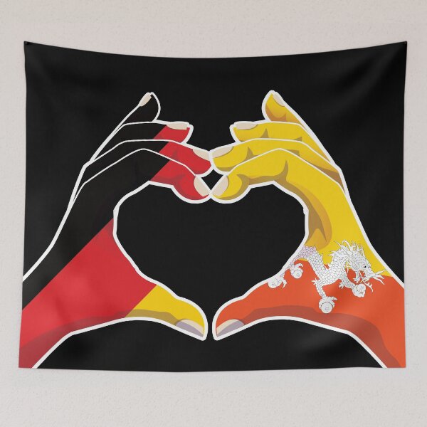 Item preview, Bhutan Bhutanese Germany German Love Heart Peace designed and sold by FlagX.