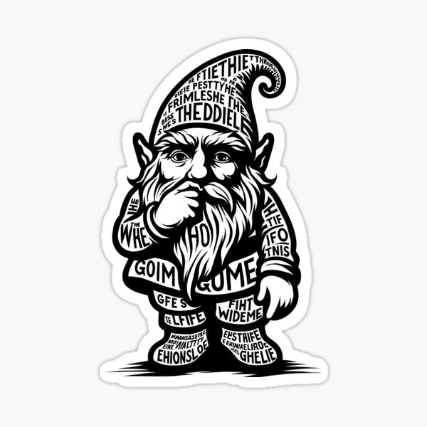 Item preview, Wise Whispers - Enigmatic Gnome Silhouette Tee designed and sold by DesignDoodleArt.