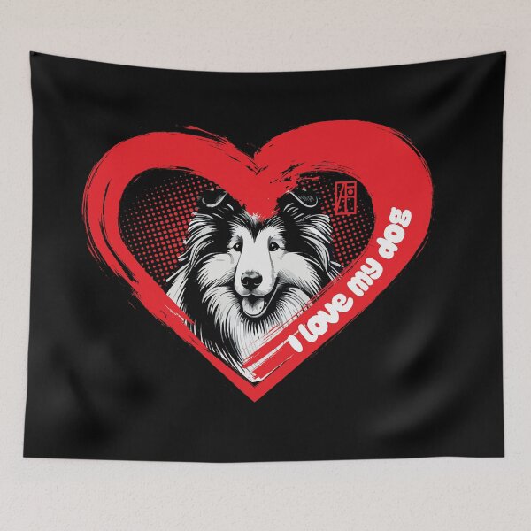 Item preview, I Love My Collie - Family dog - I Love my dog designed and sold by ArtProjectShop.