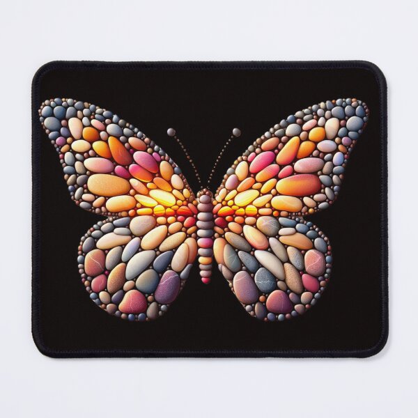 Item preview, Sunset Spectrum Monarch Pebble Butterfly designed and sold by MachineDesigned.