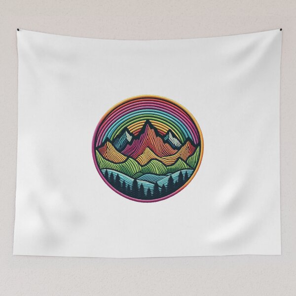 Item preview, Colorful Mountain and Rainbow designed and sold by DesignAnother.