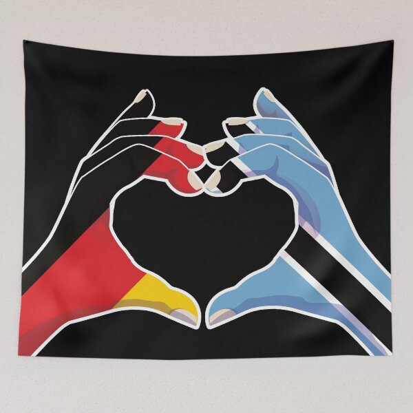 Item preview, Botswana Batswana Germany German Love Heart Peace designed and sold by FlagX.