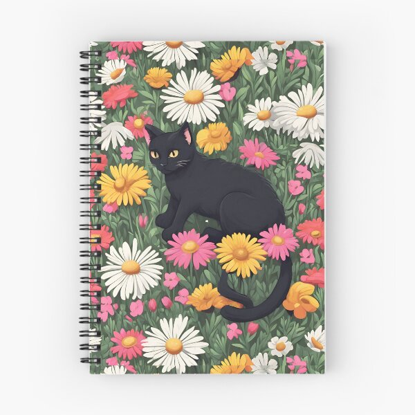 Item preview, Back cat in flowers designed and sold by oilidesing.