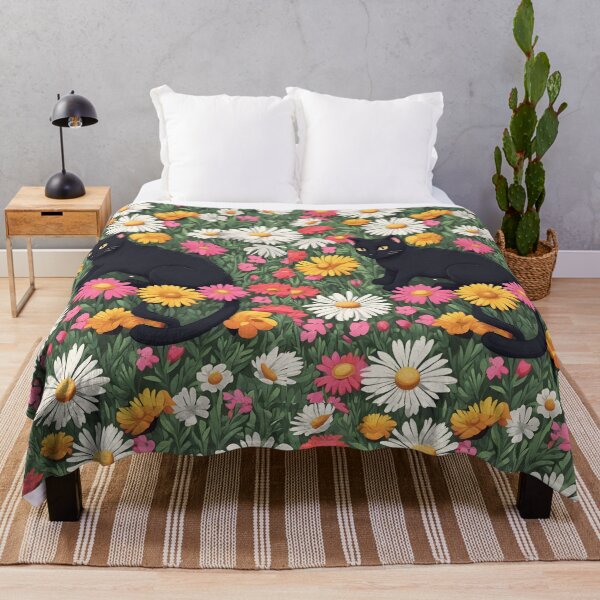 Item preview, Back cat in flowers designed and sold by oilidesing.